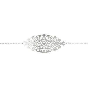 Bracelet filigrané argent 925, réglable de 16 à 18cm