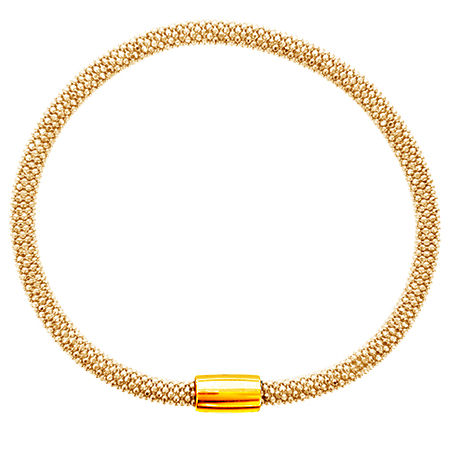 Bracelet maille pop corn 4.5mm, argent 925 doré (poids 12g) - 20cm