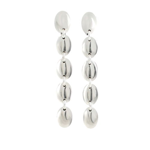 Boucles cascade longues - 4.5cm - argent 925 rhodié