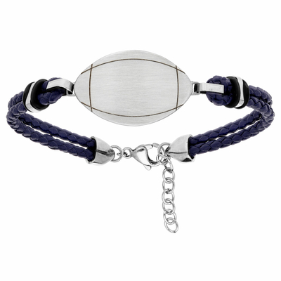 Pendentif rugby XV option gravure, acier THABORA Pendentif rugby XV option gravure, acier THABORA