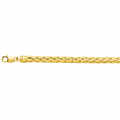 Bracelet maille palmier 4.5mm - 18, 19 et 21cm, plaqué or 18K