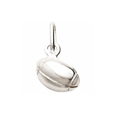 Pendentif Ballon De Rugby En Acier Inoxydable - Bijou Sportif Homme/Femme
