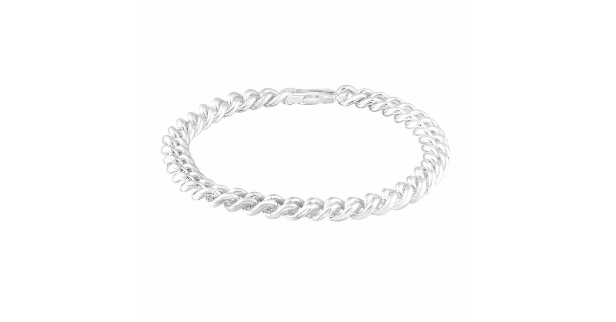Bracelet - Acier - Gourmette - Argenté - 215 mm - 8 mm - Achat / Vente bracelet - gourmette