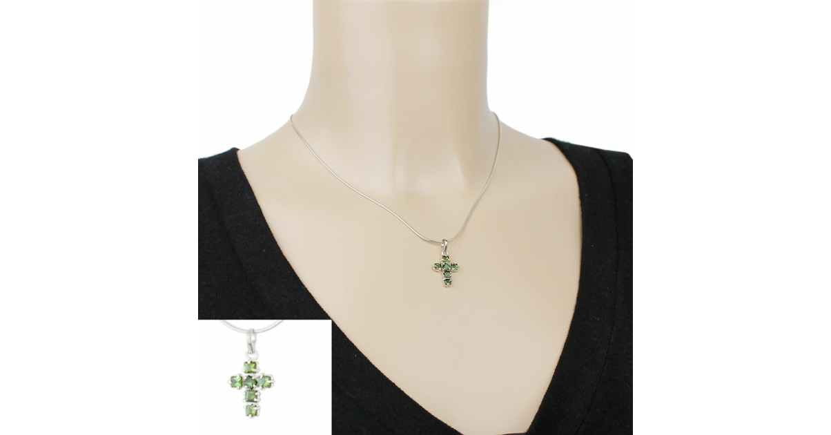 Pendentif de tourmaline noire twin point en argent sterling - Crystal Dreams World