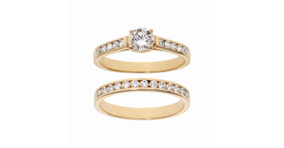 Alliance Solitaire Solitaire Bague Or Diamant Solitaire Bague - Main Image