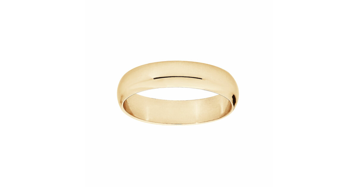 Alliance Ou Bague Demi-jonc Plaquée Or 18K - Taille 60 - Style Vintage - Fabriqué En France