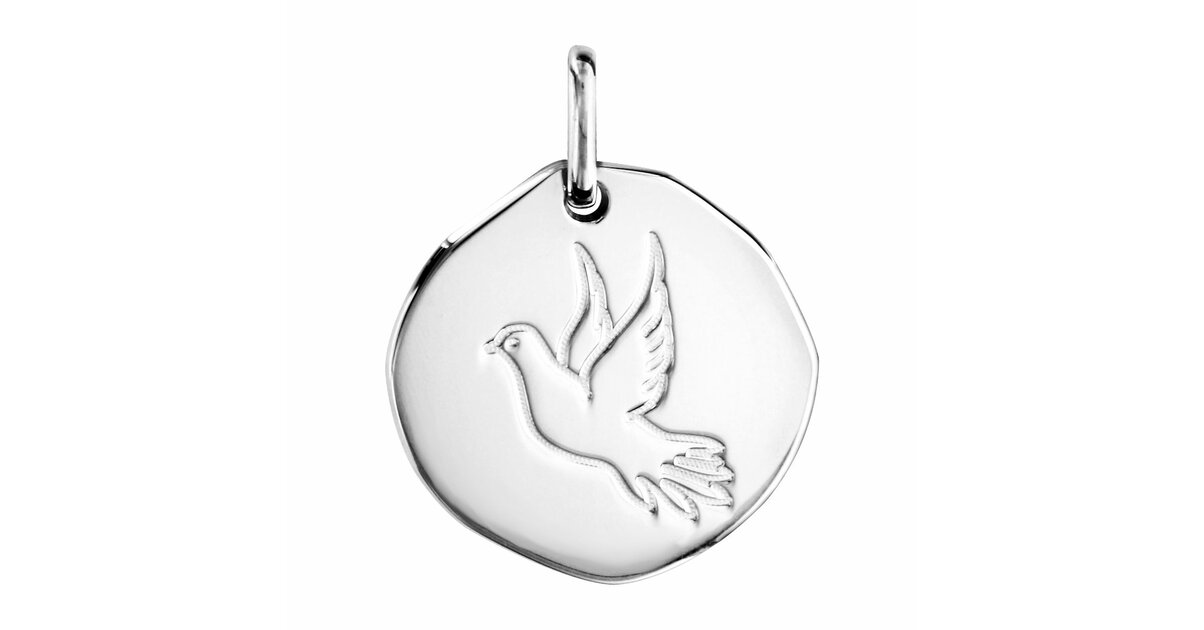 Pendentif Colombe En Argent 925 Massif - Symbole De Paix Et D'amour, Neuf Avec étiquettes