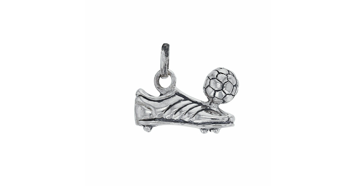 Pendentif ballon de Foot crampons, argent 925 Bijou LAVAL