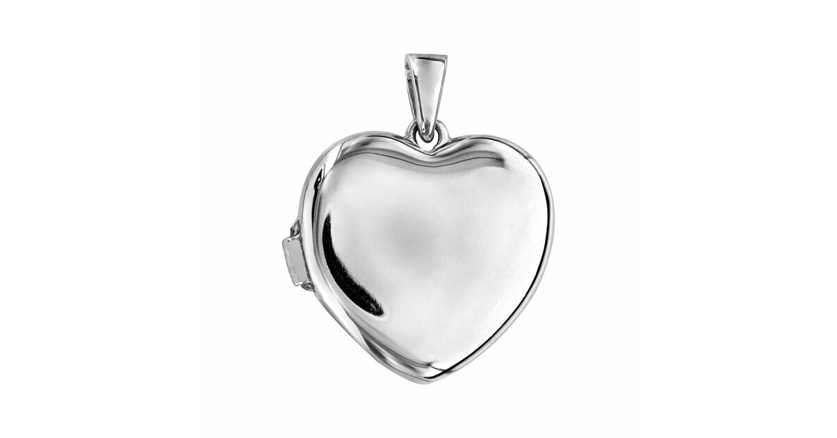 Pendentif Cœur En Argent 925 Rhodié Avec Zircon Et Porte-photo – Neuf Avec étiquettes