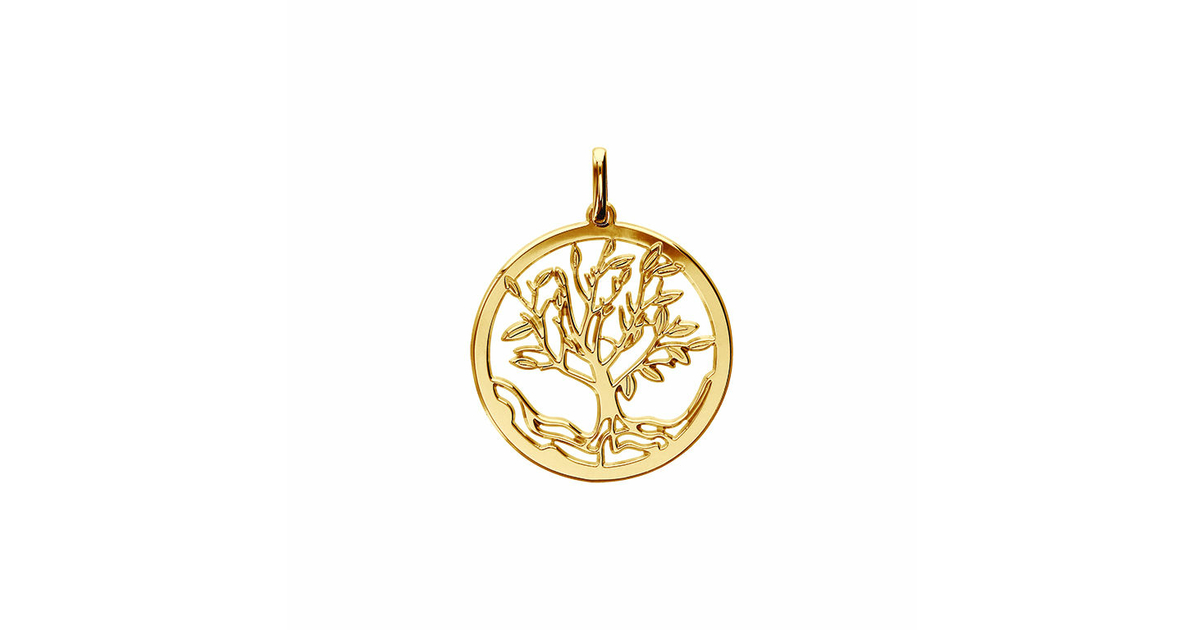 Collier Or 750/000 Collier Pendentif Arbre De Vie Or 18 Carats – Chaîne Maille Forçat Ajustable 42-45 Cm, écrin Et Certificat Bijou Or 750/000