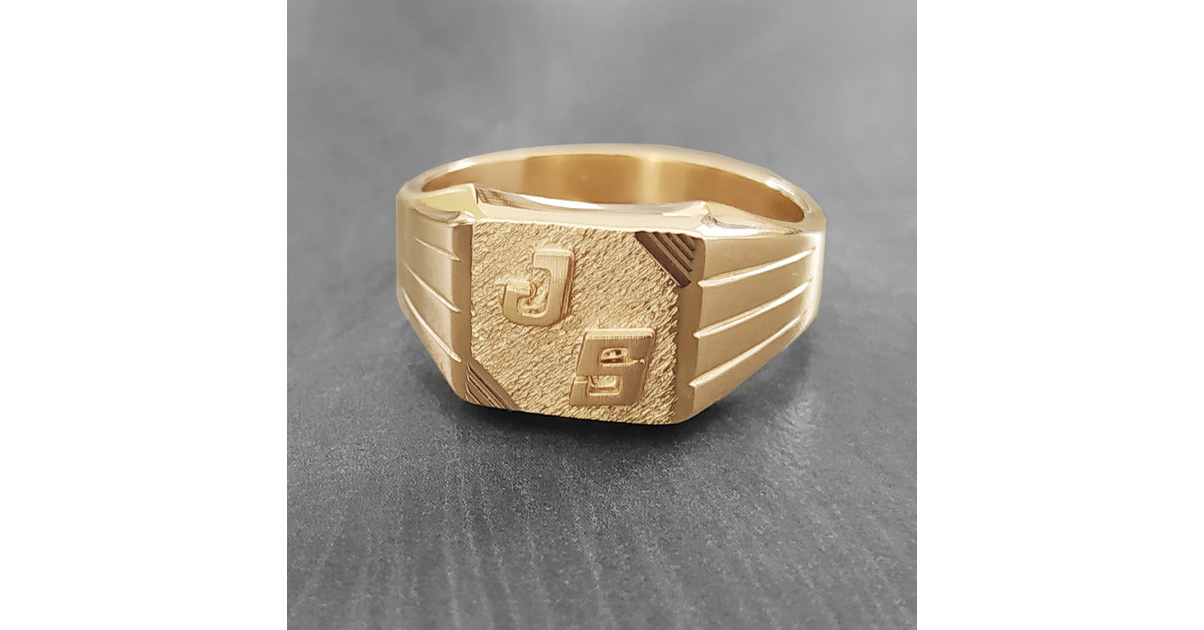 Chevalière 48 au 75 plateau 11x13mm en Vermeil