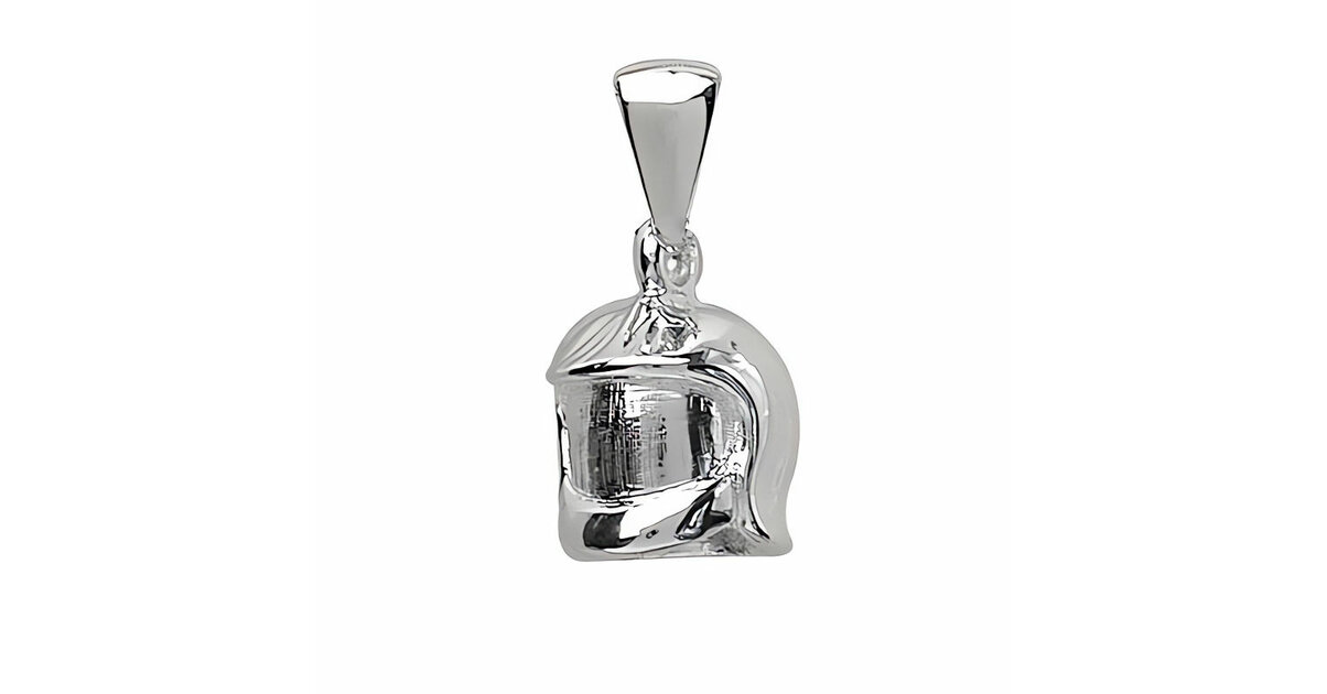 Pendentif Charm Casque De Sapeurs-pompiers Ancien - En Cuivre - Occasion Bon état D'usage