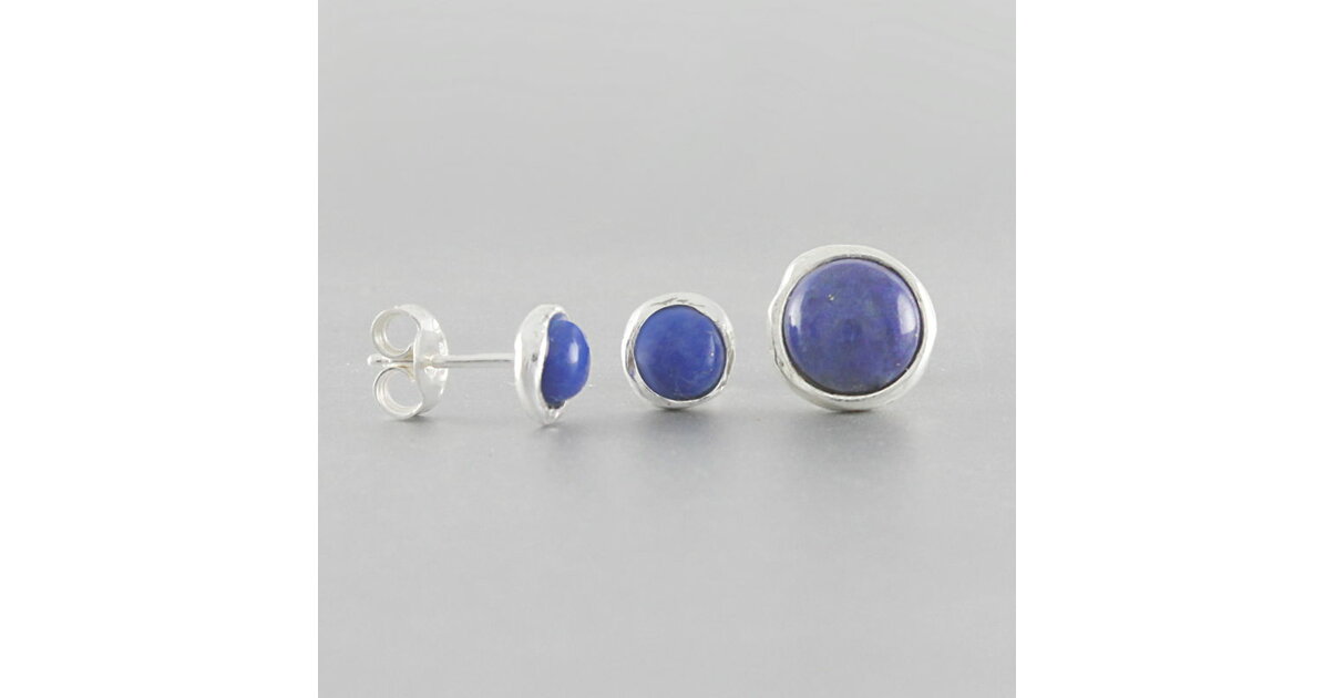 Boutons De Manchette En Lapis-lazuli Naturel Plaqué Argent 925, Style Art Déco, Faits Main En Inde