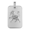Signe astrologique Lion, pendentif personnalisable Argent rhodié
