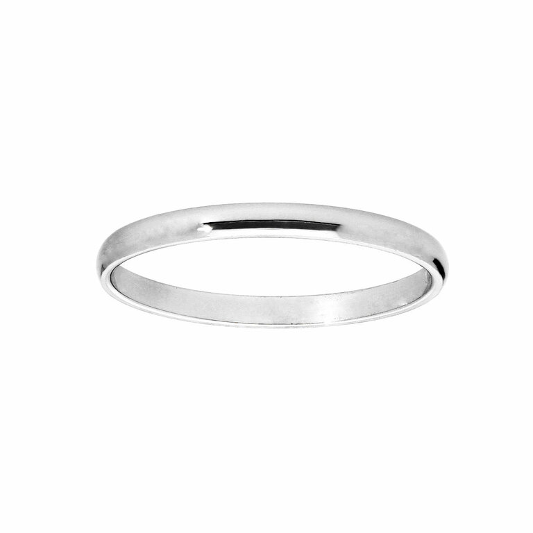 Alliance Femme En Argent 925 Rhodié - Largeur 3 Mm - Taille 48 - Neuve Avec étiquettes - Sans Marque