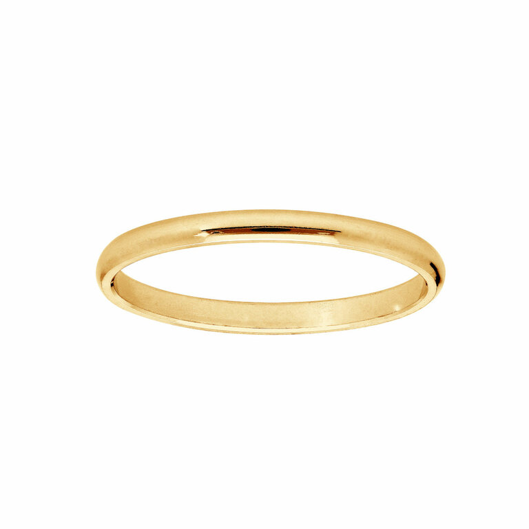 Alliance Jonc Lisse 4 Mm Plaqué Or 18K 5 Microns - Taille 70, Dolly-Bijoux, Neuf
