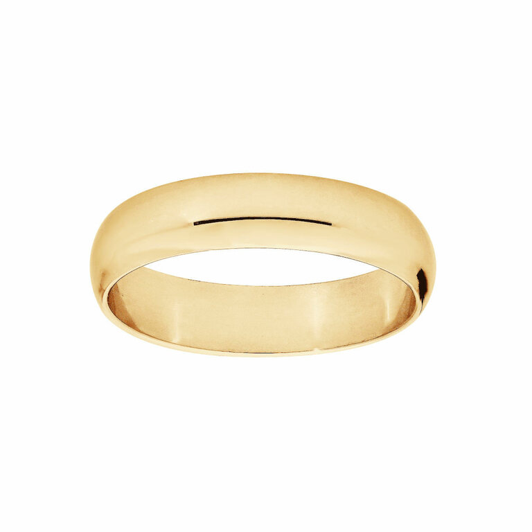 Alliance Demi-jonc Dolly-Bijoux T60 - Plaqué Or 18K Laminé 5 Microns, 5mm, Neuf Avec étiquettes