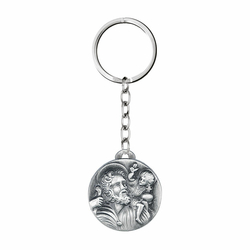 Porte clé métal saint Christophe bon voyage - 2COLORS
