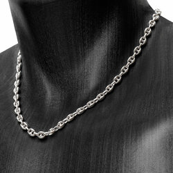 Collier Ancien En Argent Massif Rhodié 925 - Occasion
