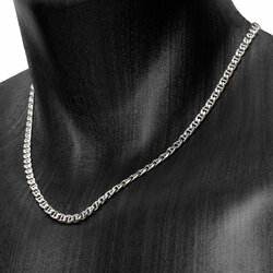 Collier épis Plaque 15x22mm, Gravure - 45-70cm, Argent 925 Rhodié