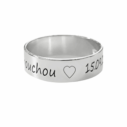 Bracelet 3 tours You & Me argenté vieilli et Pierre naturelle pour