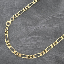 Chaîne Maille Criss-Cross En Vermeil - Argent 925 Plaqué Or 24k, 41 Cm, Neuve