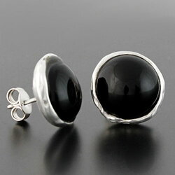 Bague En Argent Massif Avec Deux Cabochons D'onyx - Taille 55 - Bijou Occasion élégant