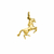 pendentif cheval qui cabre plaque or -500p-136212
