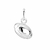 pendentif ballon rugby argent bébé garçon-206187