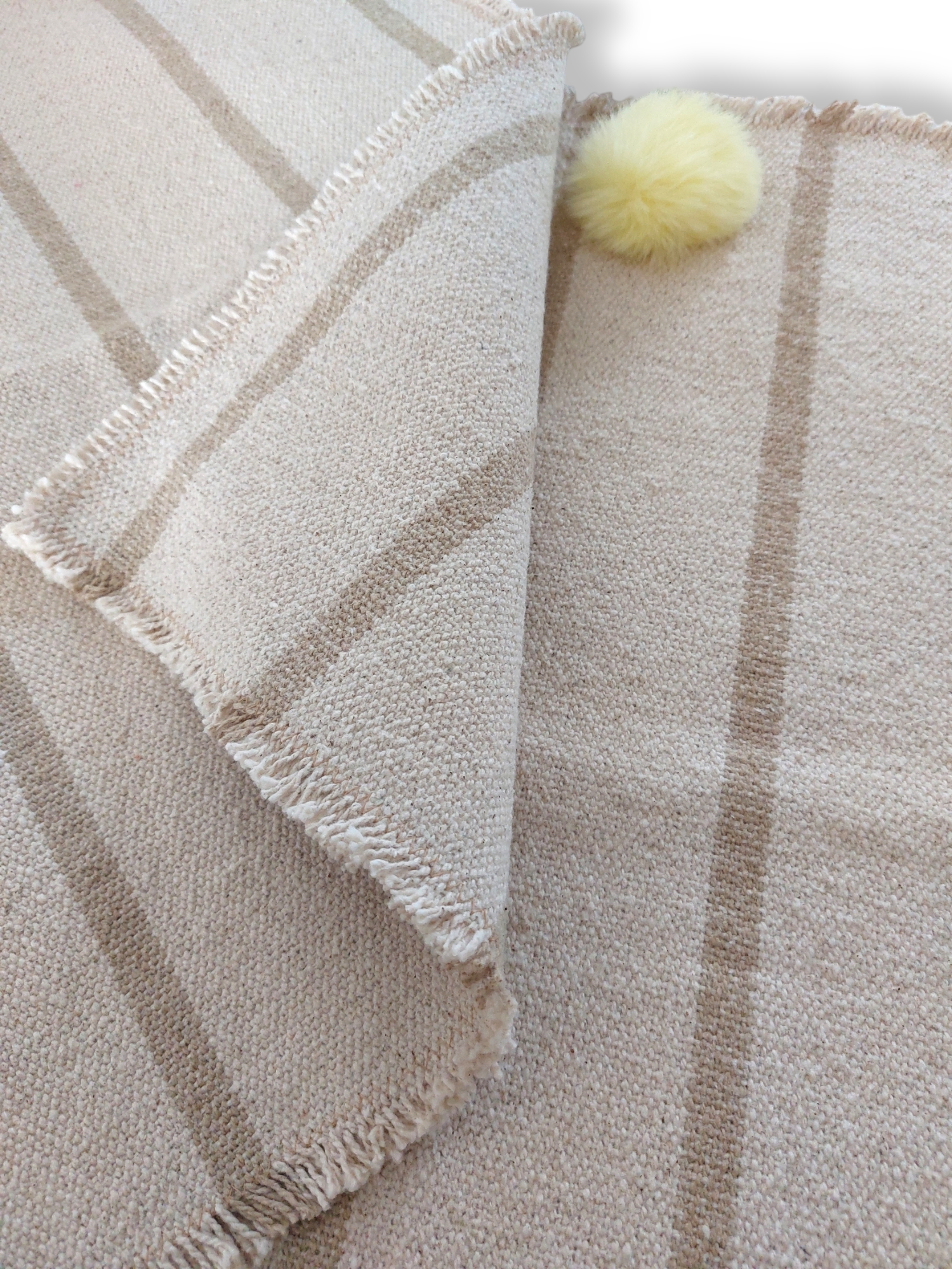 tapis en coton écru
