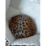 coussin réversible pentagone léopard