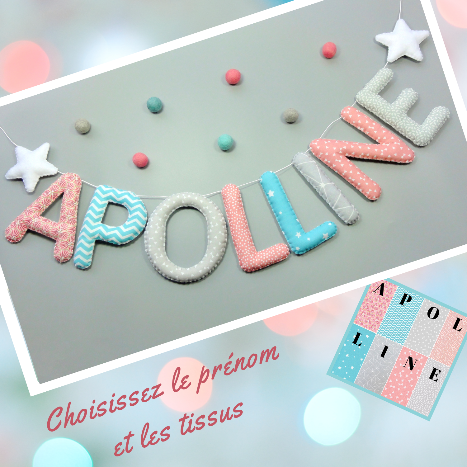 APOLLINE guirlande tissus