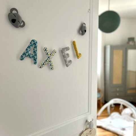 Prénom chambre enfant décoration porte