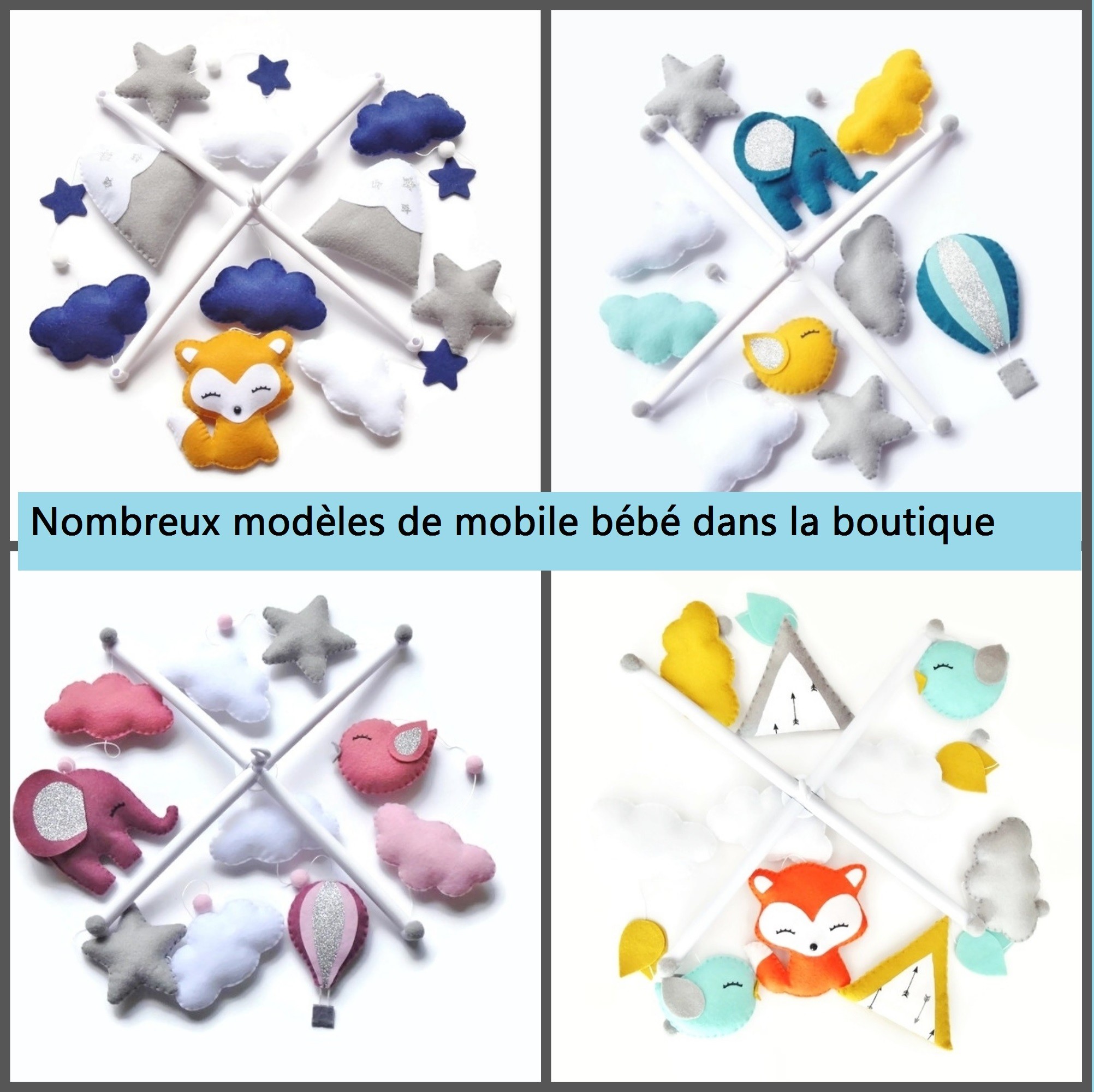 mobile bébé personnalisé pour decoration chambre enfant