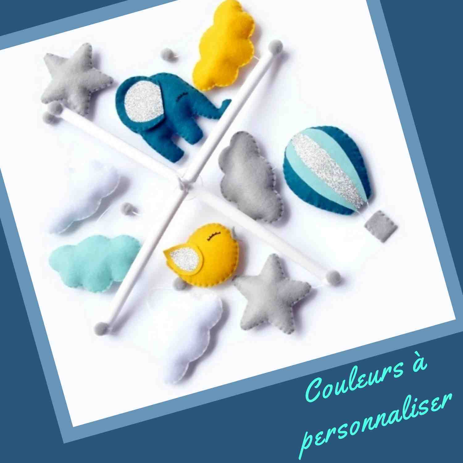Centre De Table Montgolfière éléphant Tutu – Veilleuse De Crèche – Baby Shower
