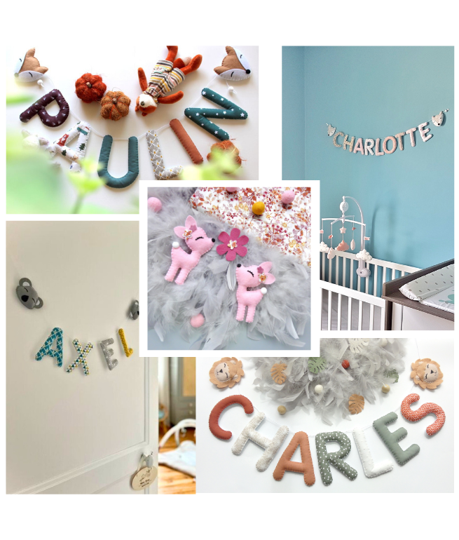 Décoration prénom chambre de bébé