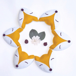 Decoration renard jaune moutarde chambre enfant - cadeau naissance bebe