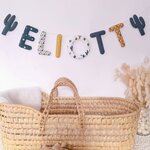 guirlande prenom personnalisée cactus decoration chambre bebe nature