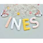 cadeau de naissance personnalisée prénom fille pour deco murale chambre enfant rose renard