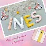 guirlande prénom tissu personnalisée décoration murale chambre bébé fille rose renard