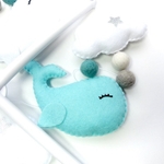 baleine pour decoration chambre bebe bleue. mobile decoratif couleur au choix