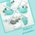 mobile musical lit bébé chambre bleu decoration baleine élement marin avec nuage blanc. couleurs au choix