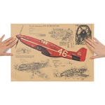 Cravate-LER-pour-avion-de-chasse-Affiche-de-conception-r-tro-dessins-en-papier-Kraft-d