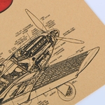 Cravate-LER-pour-avion-de-chasse-Affiche-de-conception-r-tro-dessins-en-papier-Kraft-d