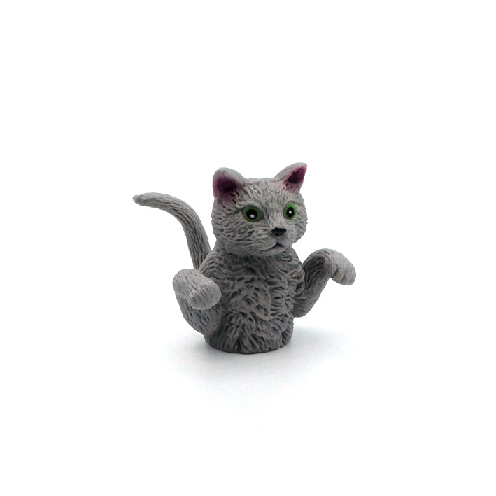Marionnette de doigt « Chat gris»