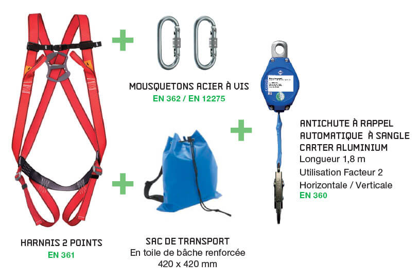 Antichute à rappel automatique à sangle - CORFIL