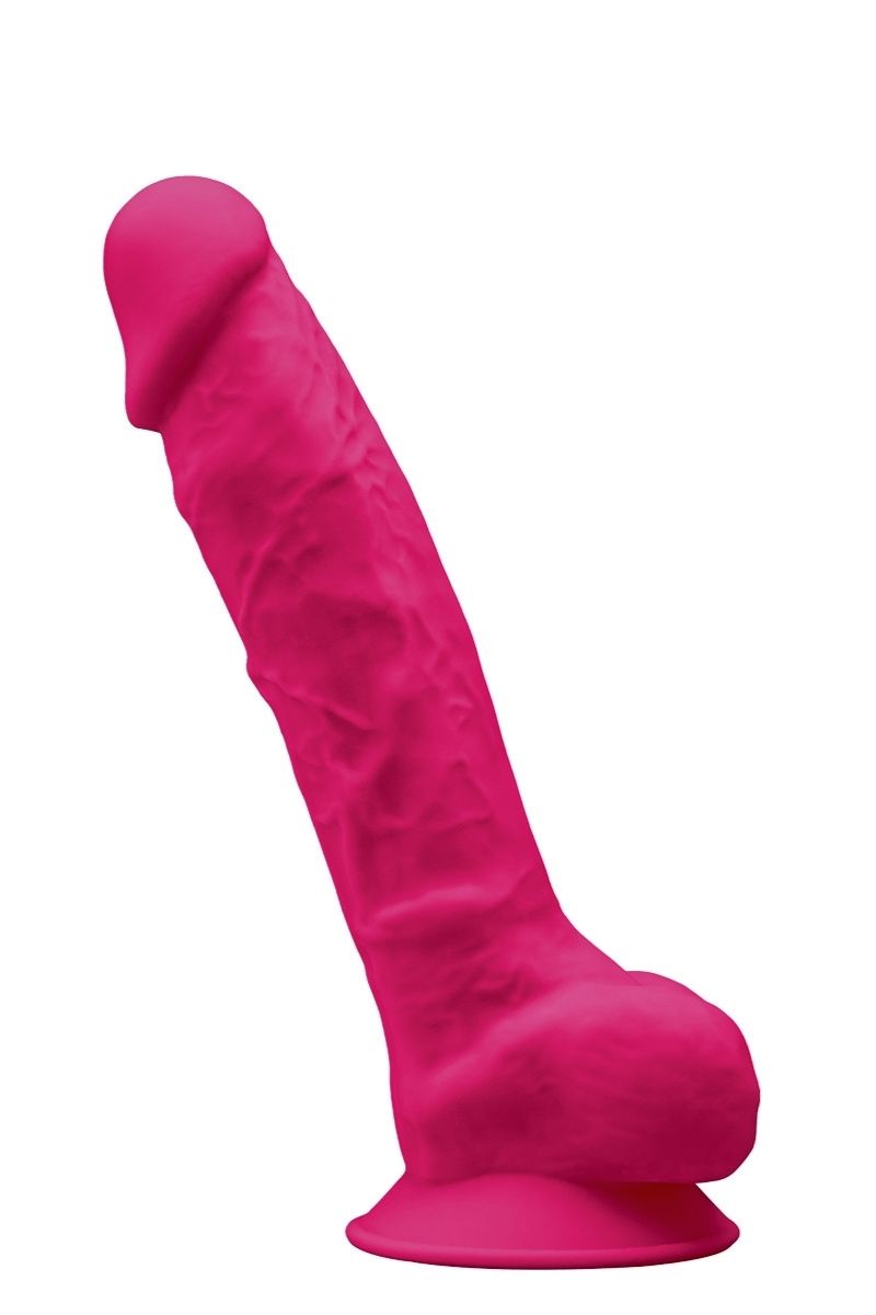Gode réaliste avec testicules rose 23 cm