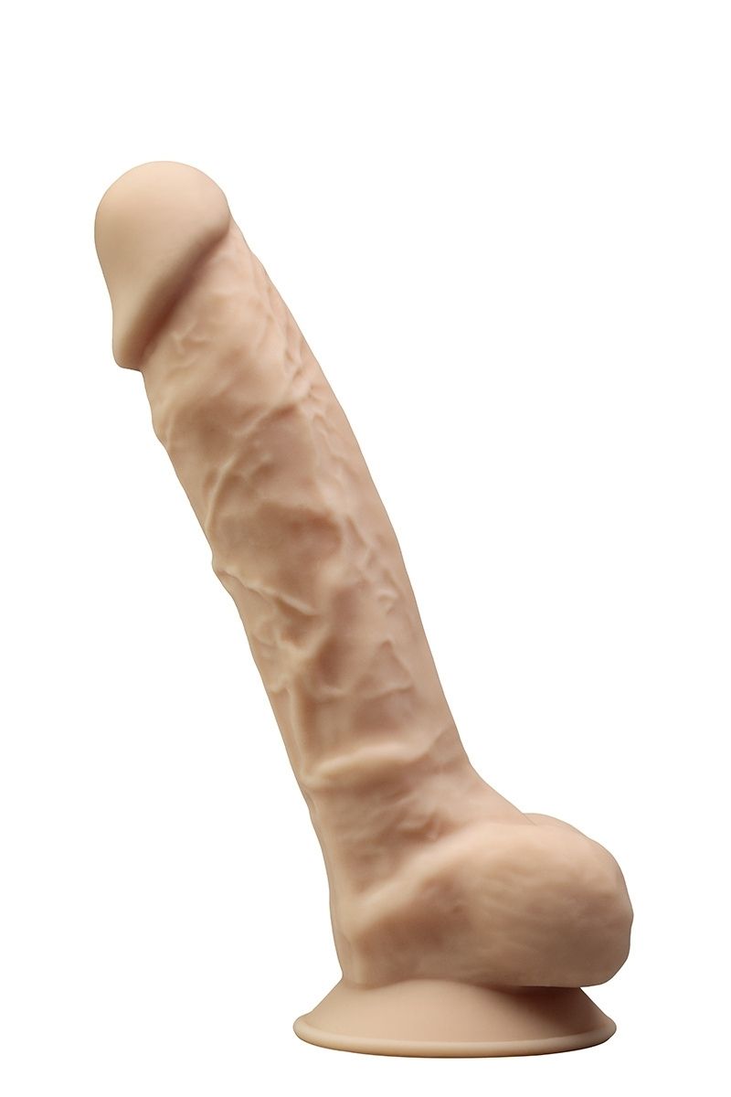 Gode réaliste avec testicules chair 23 cm
