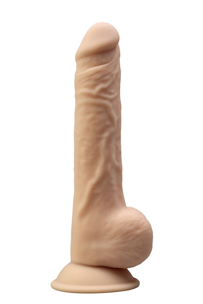Gode réaliste avec testicules chair 24 cm