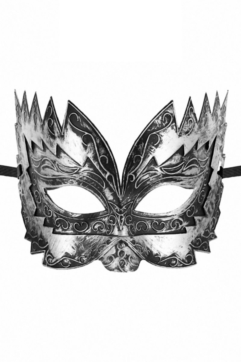 Masque semi-rigide argenté Don Giovanni